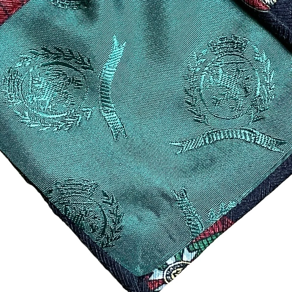 Vintage Tommy Hilfiger‎ Royal Military Attire Medallions Print Silk Tie